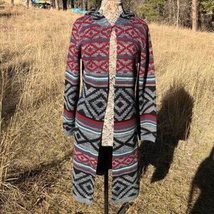 Southwestern Aztec Cardigan by Keren Hart. Size L